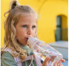 Drinkfles bloemen — detail 2 | Kwolly