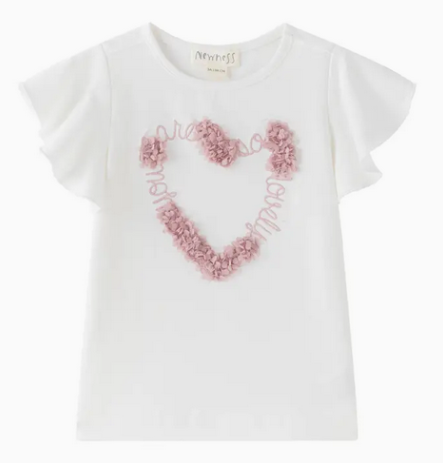 T-shirt Bloemblaadjeshart | Kwolly