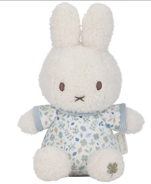 Nijntje Lucky Knuffel – Zacht konijn met bloemenprint Blauw