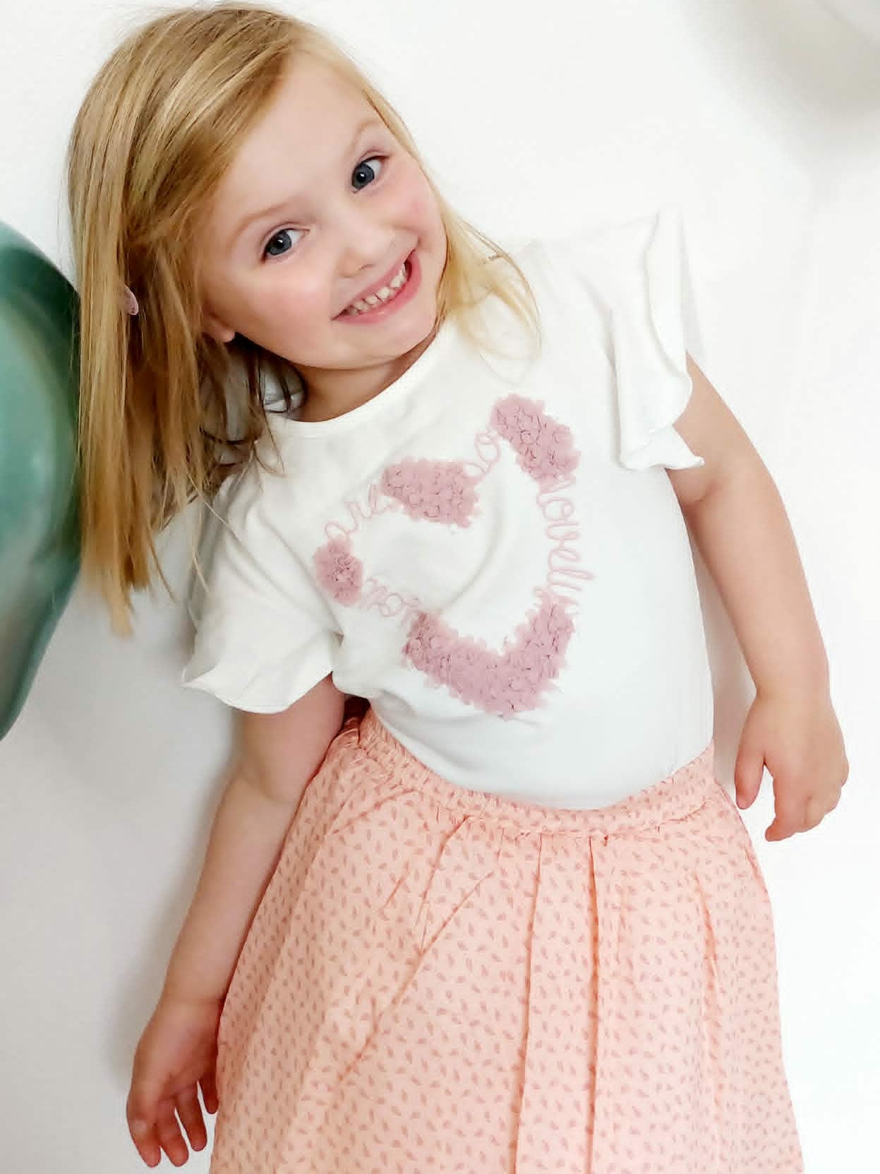 T-shirt Bloemblaadjeshart | Newness Kids