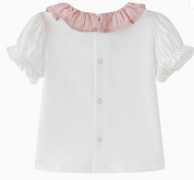 T-shirt hart met kraag — detail 2 | Kwolly