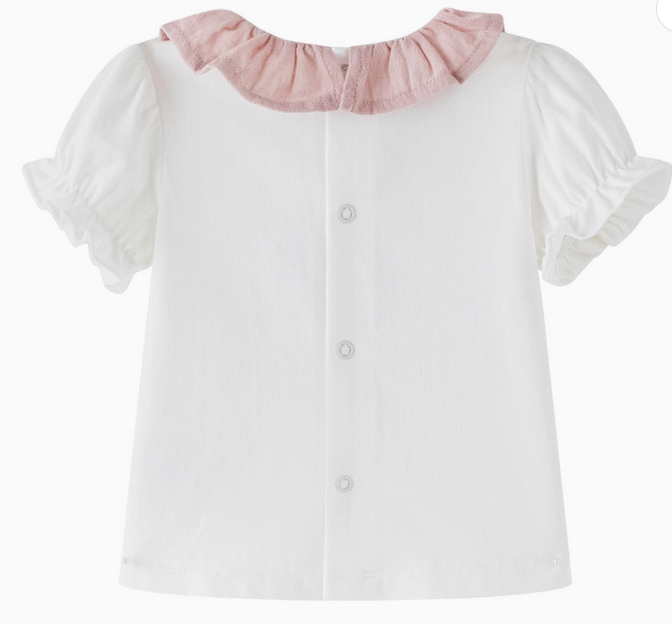 T-shirt hart met kraag — detail 2 | Kwolly