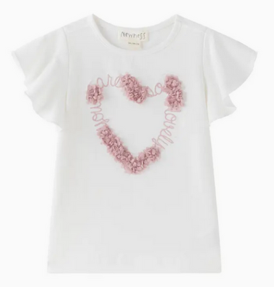 T-shirt Bloemblaadjeshart | Kwolly