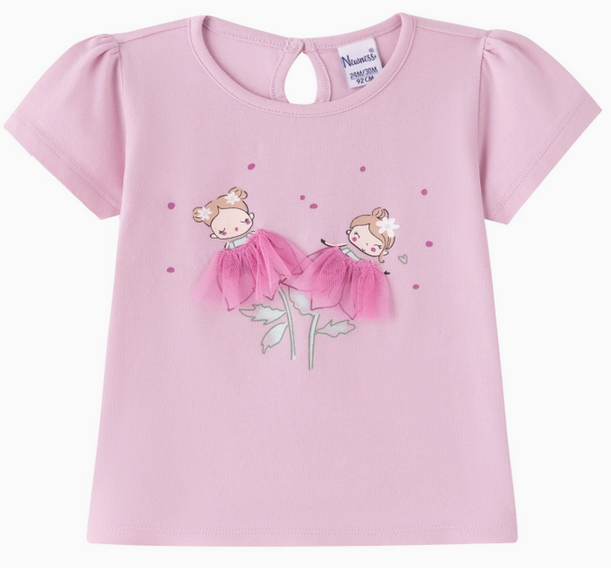Roze Baby T-shirt Meisje met Tulpen | Newness Kids