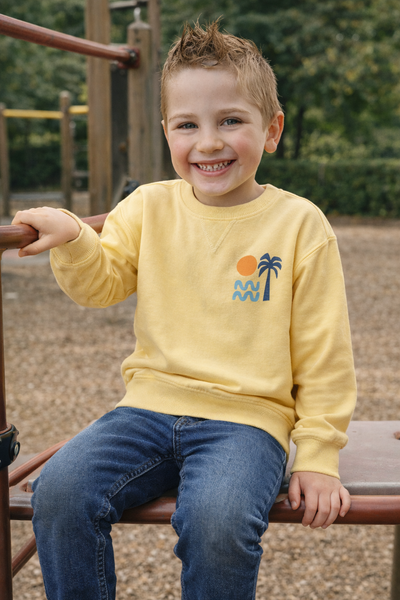 Sweater sun & palm trees — detail 4 | Kwolly