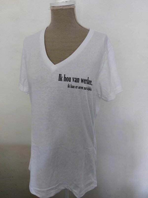 T-Shirt - Ik hou van werken - Afbeelding 2