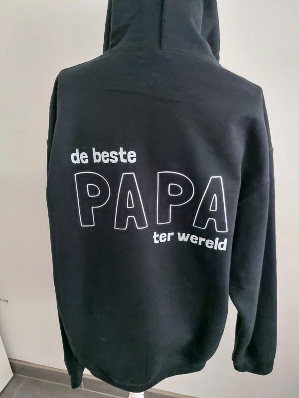 Hoodie – De beste PAPA ter wereld - Afbeelding 4