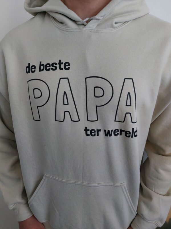 Hoodie – De beste PAPA ter wereld - Afbeelding 3